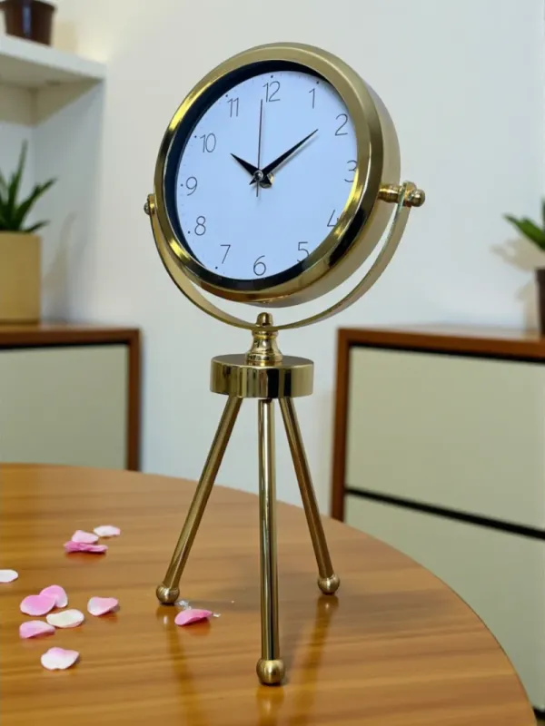 Gold Metal Masa Saati 45 x 26 cm · Model MT-2004G