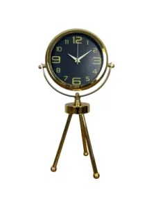 Retro Görünümlü Gold Metal Masa Saati 45 x 26 cm · Model MT-2010G
