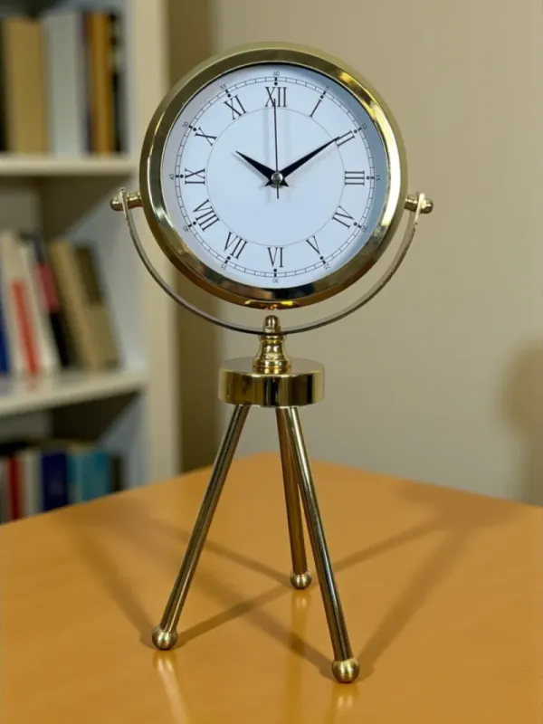 Gold Metal Masa Saati 45 x 26 cm · Model MT-2055G
