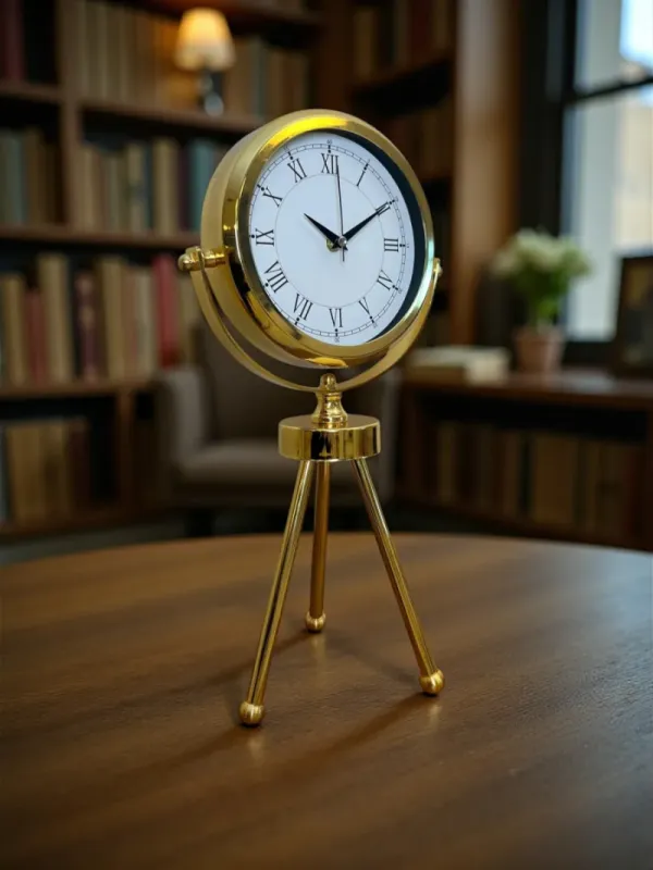 Gold Metal Masa Saati 45 x 26 cm · Model MT-2055G