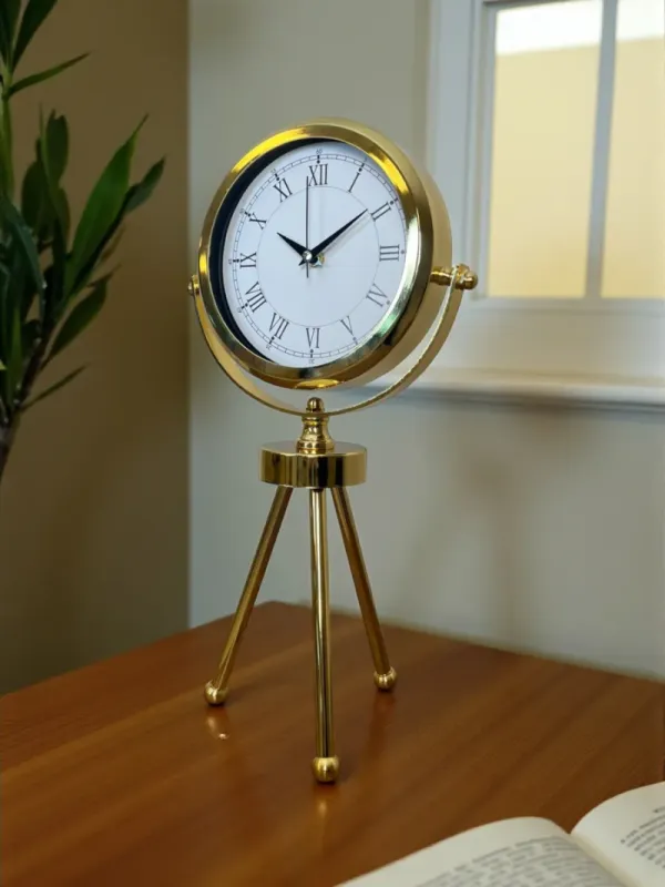 Gold Metal Masa Saati 45 x 26 cm · Model MT-2055G