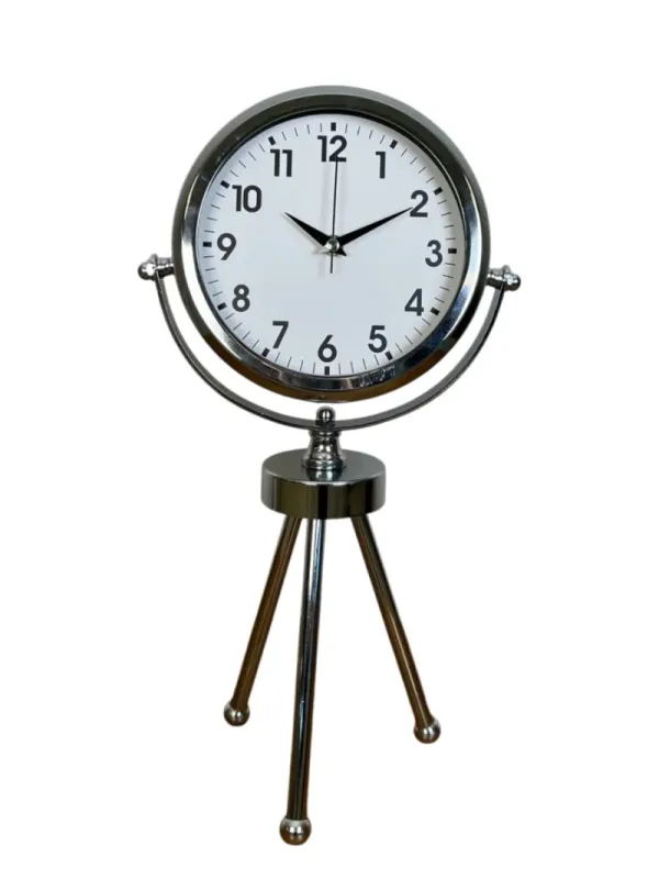Krom Metal Masa Saati 45 x 26 cm · Model MT-2001K