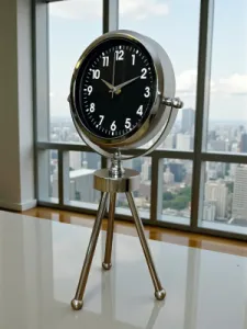 Krom Metal Masa Saati 45 x 26 cm · Model MT-2031K