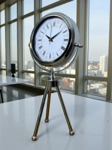Krom Metal Masa Saati 45 x 26 cm · Model MT-2063K