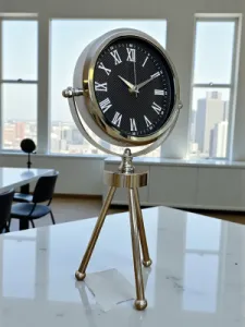 Krom Metal Masa Saati 45 x 26 cm · Model MT-2090K