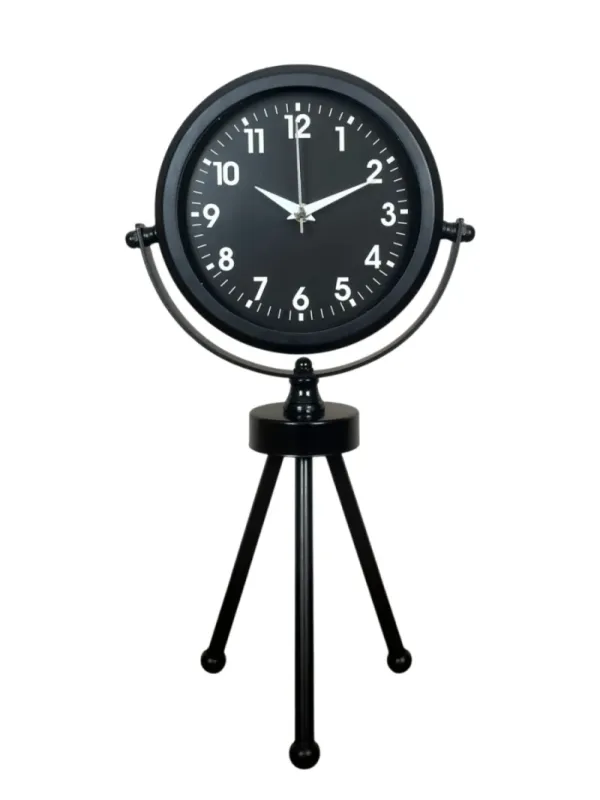 Siyah Metal Masa Saati 45 x 26 cm · Model MT-2031B