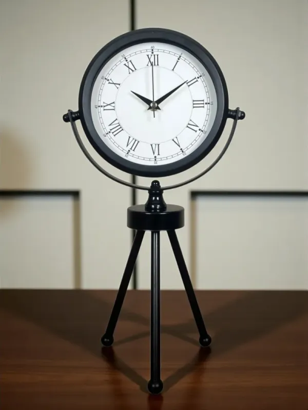 Siyah Metal Masa Saati 45 x 26 cm · Model MT-2055B