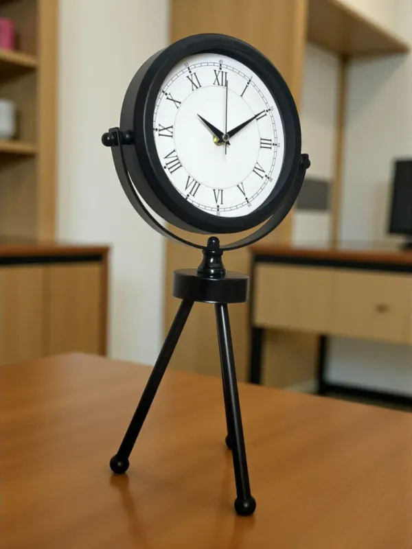 Siyah Metal Masa Saati 45 x 26 cm · Model MT-2055B