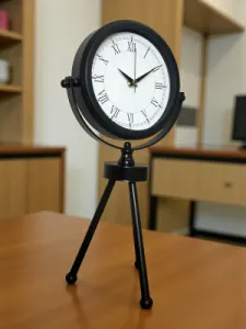 Siyah Metal Masa Saati 45 x 26 cm · Model MT-2055B