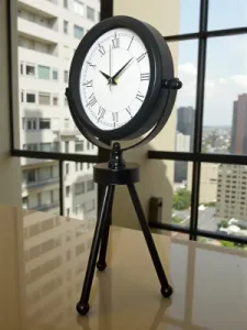 Siyah Metal Masa Saati 45 x 26 cm · Model MT-2055B
