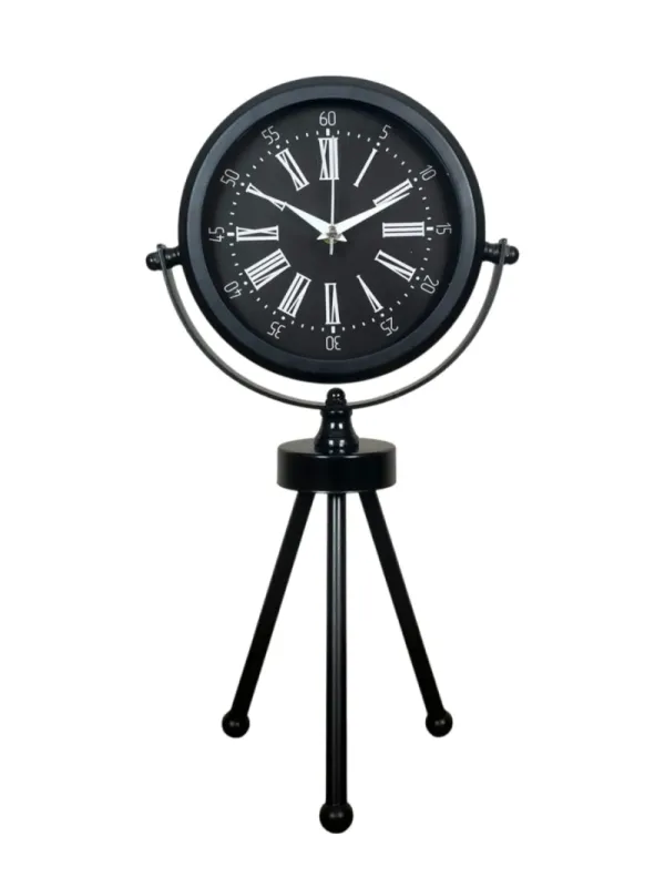 Siyah Metal Masa Saati 45 x 26 cm · Model MT-2059B