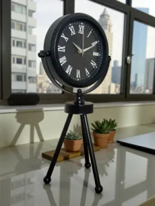 Siyah Metal Masa Saati 45 x 26 cm · Model MT-2090B