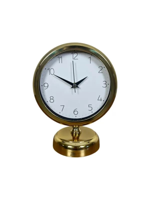 Retro Görünümlü Eskitme Metal Masa Saati 25 x 20 cm · Model MS-2004E
