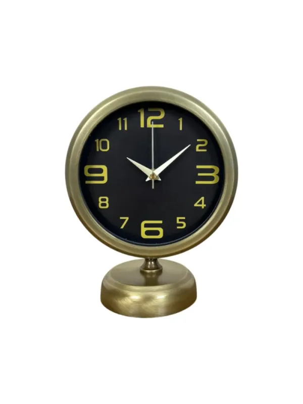 Retro Görünümlü Eskitme Metal Masa Saati 25 x 20 cm · Model MS-2010E