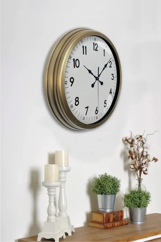 Eskitme Metal Duvar Saati 40 cm · Model 4005E