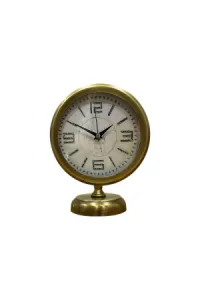 Retro Görünümlü Eskitme Metal Masa Saati 25 x 20 cm · Model MS-2016E