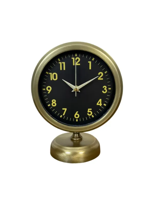 Retro Görünümlü Eskitme Metal Masa Saati 25 x 20 cm · Model MS-2023E