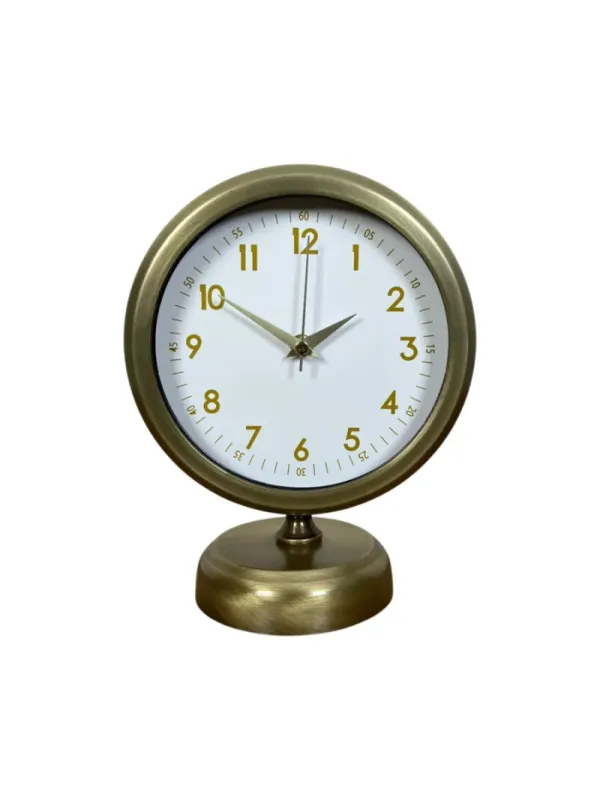 Retro Görünümlü Eskitme Metal Masa Saati 25 x 20 cm · Model MS-2043E