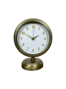 Retro Görünümlü Eskitme Metal Masa Saati 25 x 20 cm · Model MS-2043E