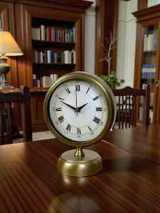 Retro Görünümlü Eskitme Metal Masa Saati 25 x 20 cm · Model MS-2056E