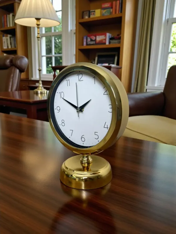 Gold Metal Masa Saati 25 x 20 cm · Model MS-2004G