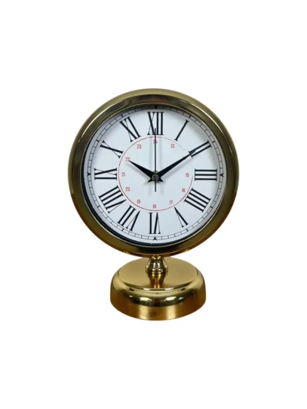Roma Rakamlı Gold Metal Masa Saati 25 x 20 cm · Model MS-2052G
