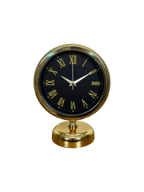 Roma Rakamlı Gold Metal Masa Saati 25 x 20 cm · Model MS-2073G