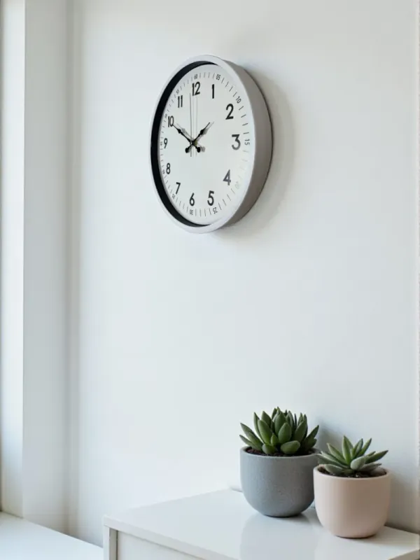 Beyaz Plastik Duvar Saati 36 cm · Model PP-3605W