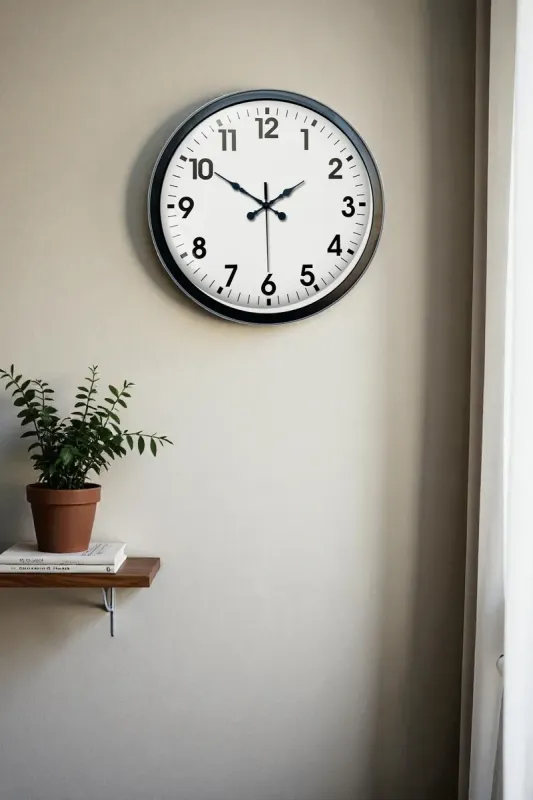 Siyah Metal Duvar Saati 40 cm · Model 4001B