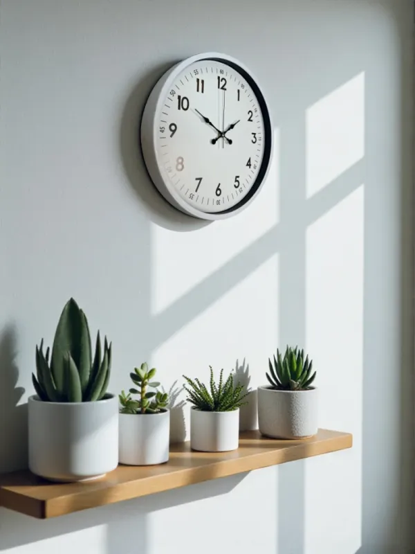 Beyaz Plastik Duvar Saati 36 cm · Model PP-3605W