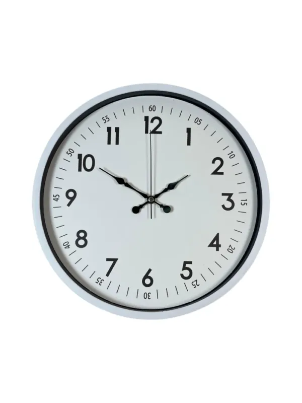 Beyaz Plastik Duvar Saati 36 cm · Model PP-3605W