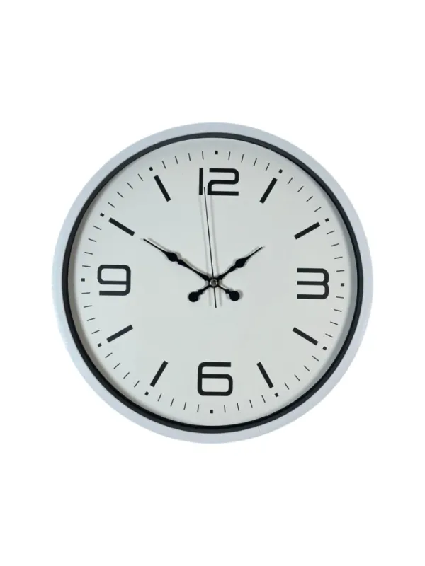 Beyaz Plastik Duvar Saati 36 cm · Model PP-3608W