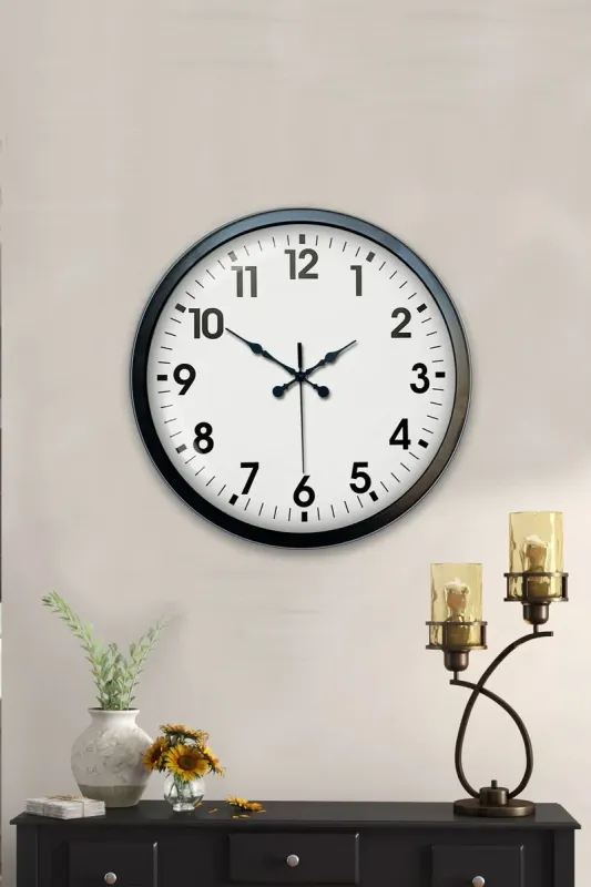 Siyah Metal Duvar Saati 40 cm · Model 4001B