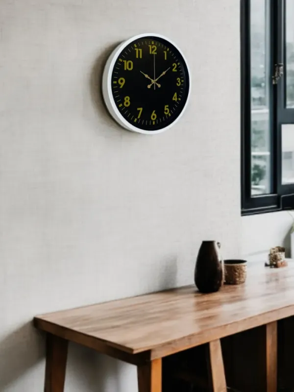 Beyaz Plastik Duvar Saati 36 cm · Model PP-3623W