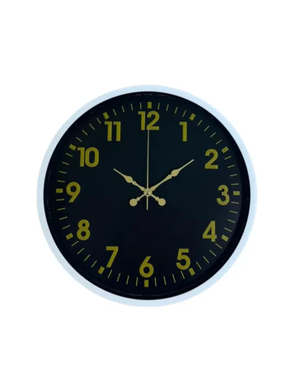 Beyaz Plastik Duvar Saati 36 cm · Model PP-3623W