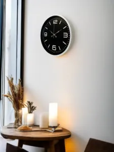 Beyaz Plastik Duvar Saati 36 cm · Model PP-3645W
