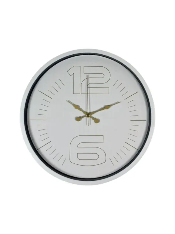 Beyaz Plastik Duvar Saati 36 cm · Model PP-3648W