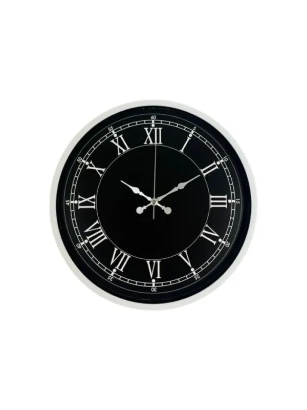 Roma Rakamlı Beyaz Plastik Duvar Saati 36 cm · Model PP-3651W