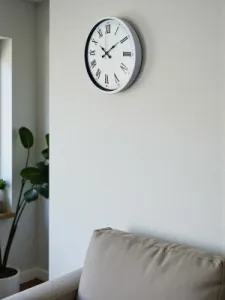 Roma Rakamlı Beyaz Plastik Duvar Saati 36 cm · Model PP-3654W