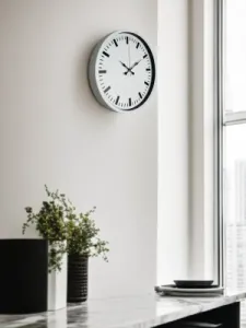 Beyaz Plastik Duvar Saati 36 cm · Model PP-3689W