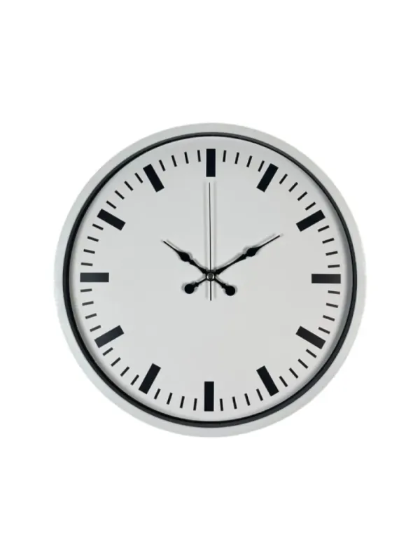 Beyaz Plastik Duvar Saati 36 cm · Model PP-3689W