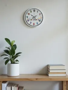 Çocuk Odası Beyaz Plastik Duvar Saati 36 cm · Model PP-3693W