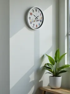 Çocuk Odası Beyaz Plastik Duvar Saati 36 cm · Model PP-3693W