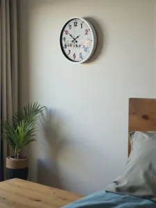 Çocuk Odası Beyaz Plastik Duvar Saati 36 cm · Model PP-3693W