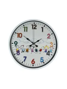 Çocuk Odası Beyaz Plastik Duvar Saati 36 cm · Model PP-3693W