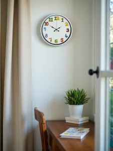 Çocuk Odası Beyaz Plastik Duvar Saati 36 cm · Model PP-3694W