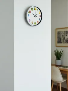 Çocuk Odası Beyaz Plastik Duvar Saati 36 cm · Model PP-3694W