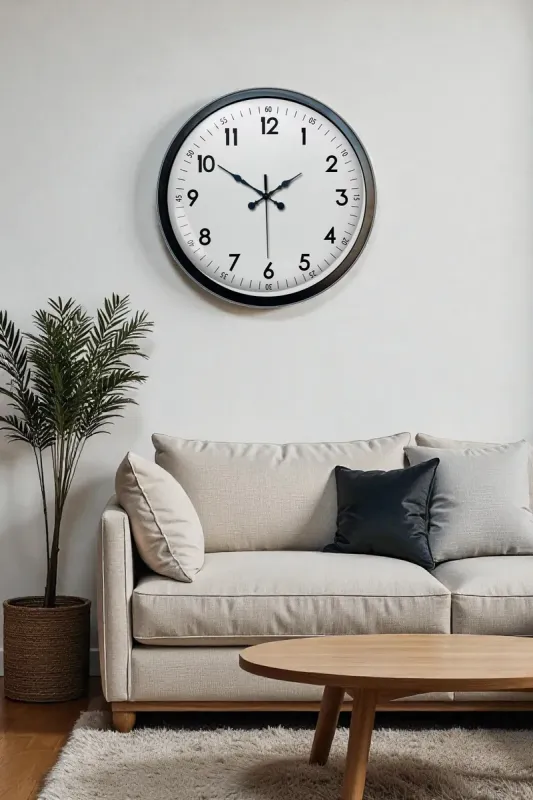 Siyah Metal Duvar Saati 40 cm · Model 4005B