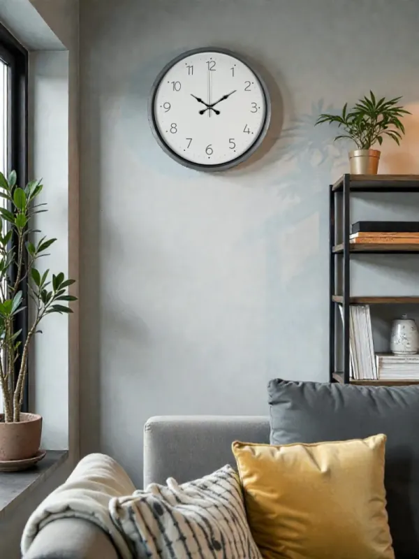 Gri Plastik Duvar Saati 36 cm · Model PP-3604K