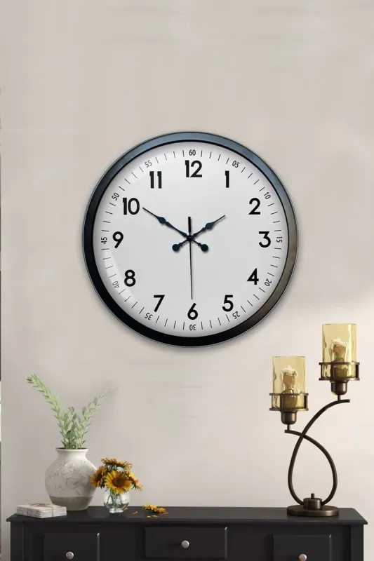 Siyah Metal Duvar Saati 40 cm · Model 4005B